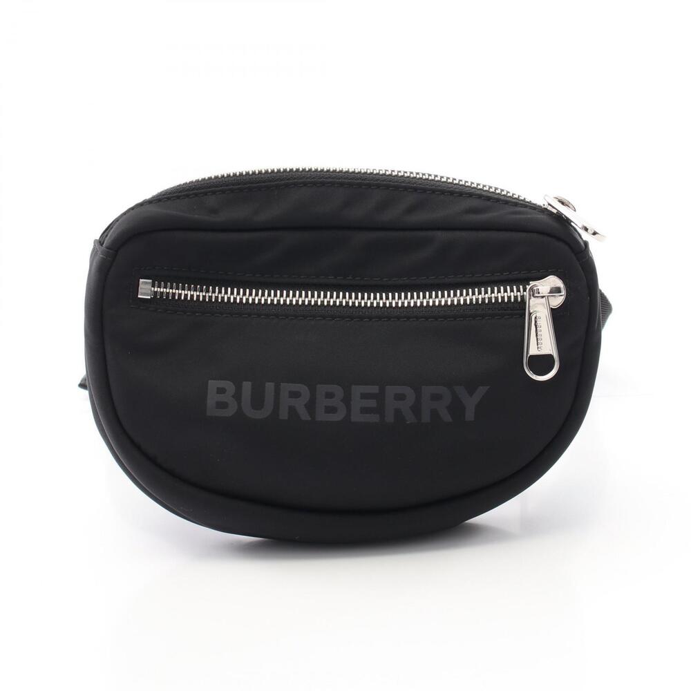 Burberry Waist Bag Body Bum Crossbody Belt Leather Black